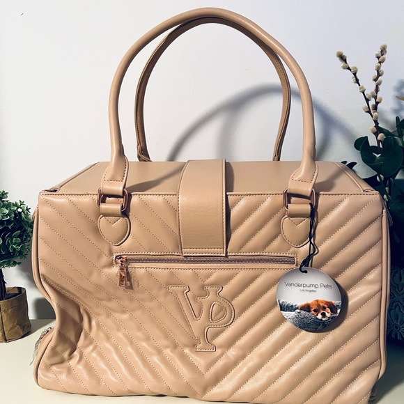 Vanderpump Pets Monogramme Pet Carrier Blush Pink - Picture 9 of 12